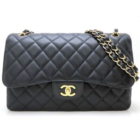 Coming - CHANEL Jumbo Matelasse 30 Shoulder/Crossbody Double Flap Deca Caviar BL - Picture 1 of 4